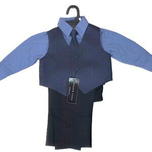 Andrew Fezza Baby Boy Dress Outfit 12M Vest Shirt Pants Tie Set NWT